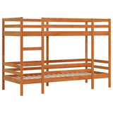 Bunk Bed without Mattress Wax Brown 75x190 cm Small Single Solid Wood Pine 3284226
