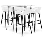 5 Piece Bar Set White 3057404
