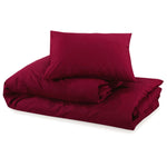 ZNTS Duvet Cover Set Bordeaux 200x220 cm Cotton 136185