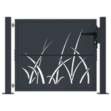 Garden Gate Anthracite 100x100 cm Steel Grass Design 153167