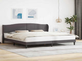 Bed Frame with Headboard Grey 180 x 200 cm Faux Leather 42027871