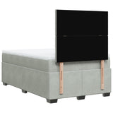 Box Spring Bed with Mattress Light Grey 120x200 cm Velvet 3290876