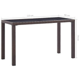 Outdoor Dining Table Brown 46447