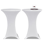 Standing Table Cover Ø70 cm White Stretch 4 pcs 279069