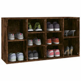 Shoe Bench Smoked Oak 103x30x55 cm Engineered Wood 826369