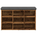 Shoe Bench Old Wood 82x32x50 cm Engineered Wood 857623