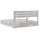 Storage Bed Concrete Grey 180 x 200 cm Engineered Wood 3411551