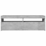 TV Cabinet with LED Lights Concrete Grey 120x35x40 cm 804377
