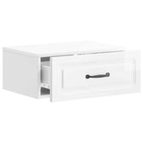 Wall-Mounted Bedside Cabinet with Drawer 2 pcs High Gloss White 899304