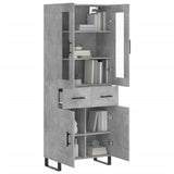 Highboard Concrete Grey 69.5x34x180 cm Engineered Wood 3198557