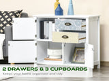 Drawer Table Sideboard Multi-purpose Storage Chest Shabby Chic Entryway Living Room Bedroom T3398P329460