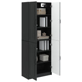 Cabinet Set 2 pcs Black Engineered Wood 3416944