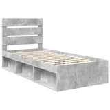 Bed Frame Concerte Grey 90 x 190 cm Solid Pine Wood 3411795