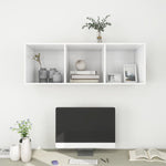 ZNTS Wall-mounted TV Cabinet White 37x37x107 cm Engineered Wood 805480