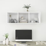 ZNTS Wall-mounted TV Cabinet White 37x37x107 cm Engineered Wood 805480