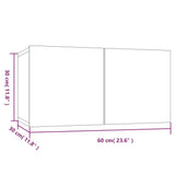 TV Cabinets 8 pcs Smoked Oak 60x30x30 cm Engineered Wood 3120308