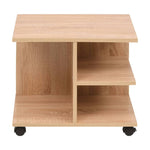Rolling Shelf 50x35x42 cm Oak 245723