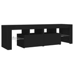 TV Cabinet with LED Lights Black 140x36.5x40 cm 804365