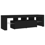 TV Cabinet with LED Lights Black 140x36.5x40 cm 804365