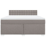 Box Spring Bed with Mattress Taupe 180x200 cm Fabric 3285985
