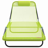 Folding Sun Lounger Folding Green 182 x 55 x 85.5 cm Textilene 42003155