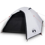 ZNTS Camping Tent Dome 4-Person White Blackout Fabric Waterproof 94338