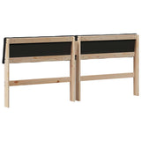 Upholstered Headboard Black 180 cm Solid Pine Wood 879106