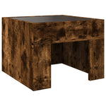 ZNTS Bedside Table with Infinity LED Smoked Oak 40x40x30 cm 3284074