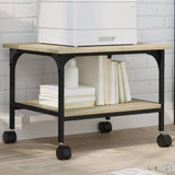Printer Stand 2-Tier Sonoma Oak 50x40x38 cm Engineered Wood 842282
