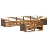 Outdoor Sofa Set 8 pcs Natural 3383497