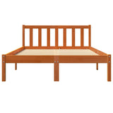 Bed Frame without Mattress Wax Brown 120x190 cm Small Double Solid Wood Pine 844803