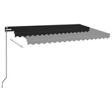 Manual Retractable Awning with LED 400x350 cm Anthracite 3069184