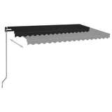 ZNTS Manual Retractable Awning with LED 400x350 cm Anthracite 3069184