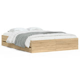 Bed Frame with Drawers without Mattress Sonoma Oak 150x200 cm King Size 3207268