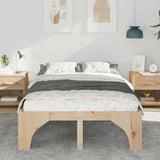 Bed Frame Brown 120 x 200 cm Solid Pine Wood 872989