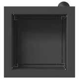 Garden Planter with LED 2 pcs Black 30 x 30 x 30 cm Steel 8008057