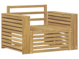 Outdoor Sofa Set Solid Acacia Wood White 3439101