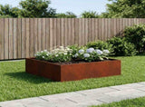 Garden Planter Rusty 80 x 80 x 30 cm Weathering Steel 8005076