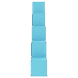Cube Storage Cabinet for Kids with 15 Cubes Blue PP 340576