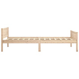 Bed Frame Natural wood Solid pinewood, plywood Single Bed Frame 322096
