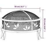 Fire Pit with Poker 50 cm XXL Steel 360063