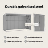 Garden Shed Grey Galvanised Steel Large Garden Shed Rectangular 316226