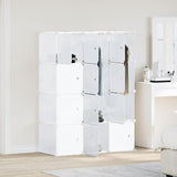 Storage Cube Organiser with 12 Cubes and Hanging Rods PP 4019583