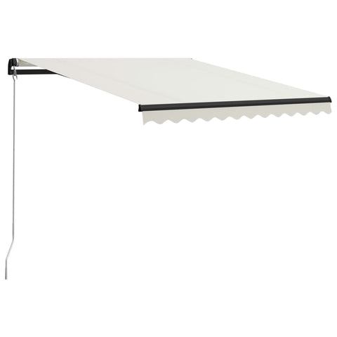 ZNTS Manual Retractable Awning 300x250 cm Cream 3055185