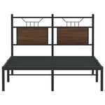 Bed Frame without Mattress Brown Oak 120x190 cm Small Double Engineered Wood 4106838