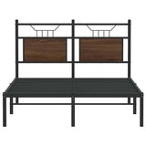 Bed Frame without Mattress Brown Oak 120x190 cm Small Double Engineered Wood 4106838