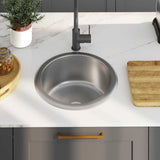145070 Kitchen Sink with Strainer and Trap Stainless Steel