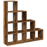 Room Divider Bookcase 4-Tier Old Wood 131.5x29x131.5 cm Engineered Wood 857974