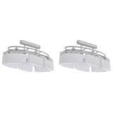 Ceiling Lamp Set of 2 Chrome, White Metal, Glass Medium 278760
