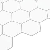 Hexagon Tile 20 pcs White Grey 30 x 30 cm Polyurethane and PET 42046223